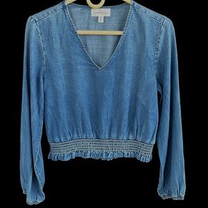 Cloth & Stone Blue Long Sleeve Top